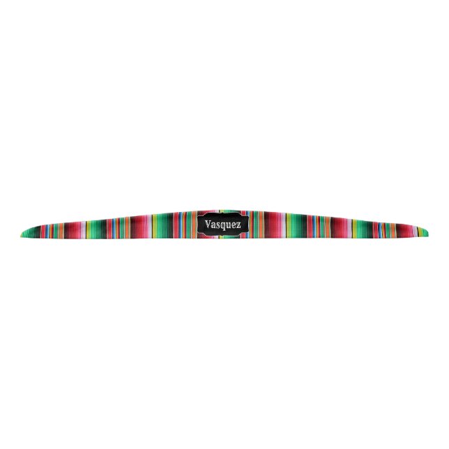 Custom Spanish Serape Mexican Blanket Personalized Tie Headband (Front)