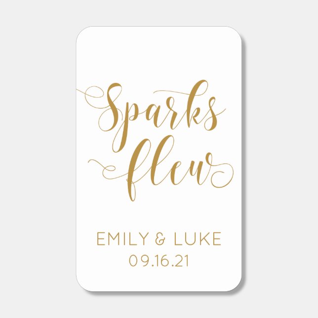 Custom Sparks Flew Wedding Sendoff Matches (Front)