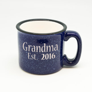 Custom Speckled Blue Campfire Mug