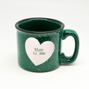 Custom Speckled Campfire Mug with Heart
