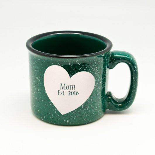 Custom Speckled Campfire Mug with Heart (Front)