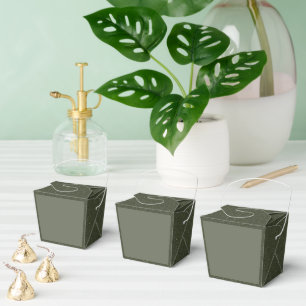 Custom Speckled Moss Green Favor Boxes
