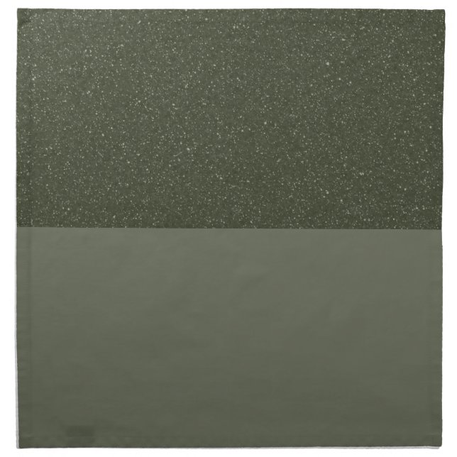 Custom Speckled Moss Green Split Cloth Napkin Set (Front)