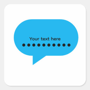 Custom Speech Bubble Design – Personalized Text Square Sticker