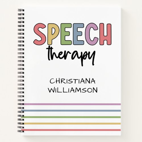 Custom Speech Therapy SLP Speech Pathologist  Notebook