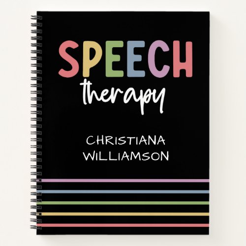 Custom Speech Therapy SLP Speech Pathologist Notebook