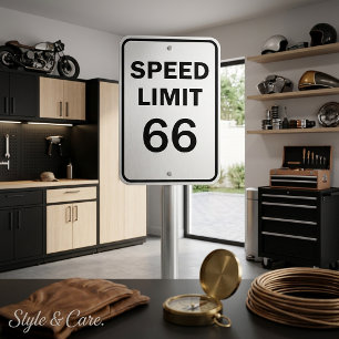 Custom Speed Limit Vintage Metal Road Sign