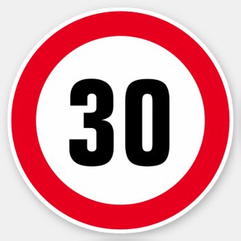 Custom Speed Limit Vinyl Stickers With Number by iprint at Zazzle