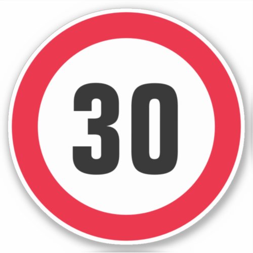 Custom Speed Limit vinyl stickers with number