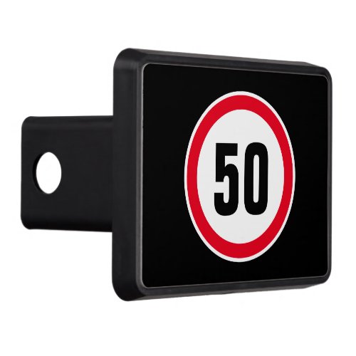 Custom speed sign for car trailer hitch cover