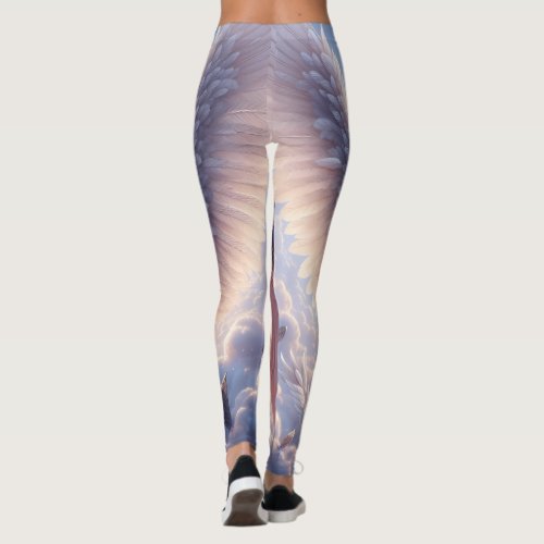 Custom Sphynx Cat Angel Art Remembrance Womens Leggings