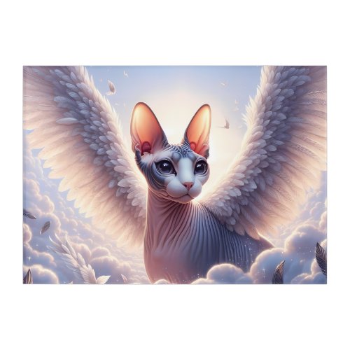 Custom Sphynx Cat Angel Sympathy Pet Loss Gift Acrylic Print