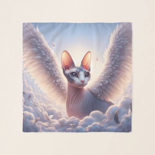 Custom Sphynx Cat Angel Sympathy Pet Loss Gift Scarf