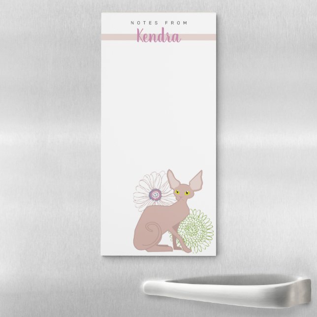 Custom Sphynx Cat Magnetic Notepad (In Situ)