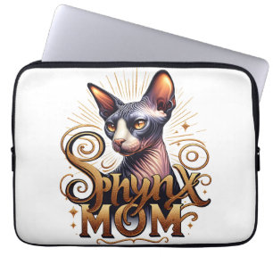 Custom Sphynx Cat Mom Mother's Day Laptop Case
