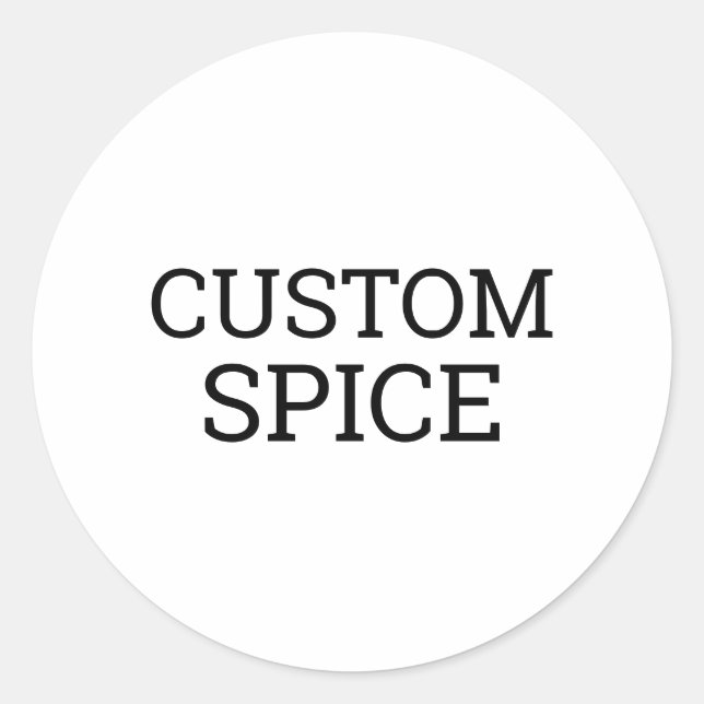 Custom Spice  Classic Round Sticker (Front)