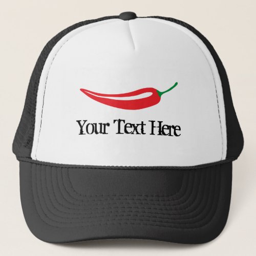 Custom spicy hot red chili pepper trucker hat