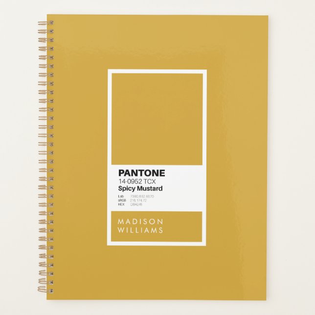 Custom Spicy Mustard Notebook | Personalized  (Front)