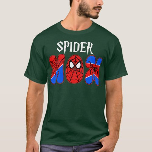 Custom Spider Mom Family Gift for Women Mother day T_Shirt