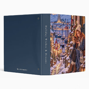 Custom Spine Reykjavik Icelandic Christmas 3 Ring Binder