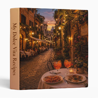 Custom Spine Rome Trastevere Cafe 3 Ring Binder
