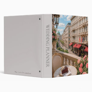 Custom Spine Vienna Balcony Wedding Planner 3 Ring Binder