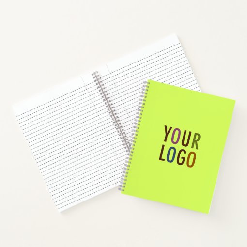 Custom Spiral Notebook Business Logo No Minimum | Zazzle