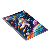 Custom Spiral Notebook for Kids – Space Theme "You