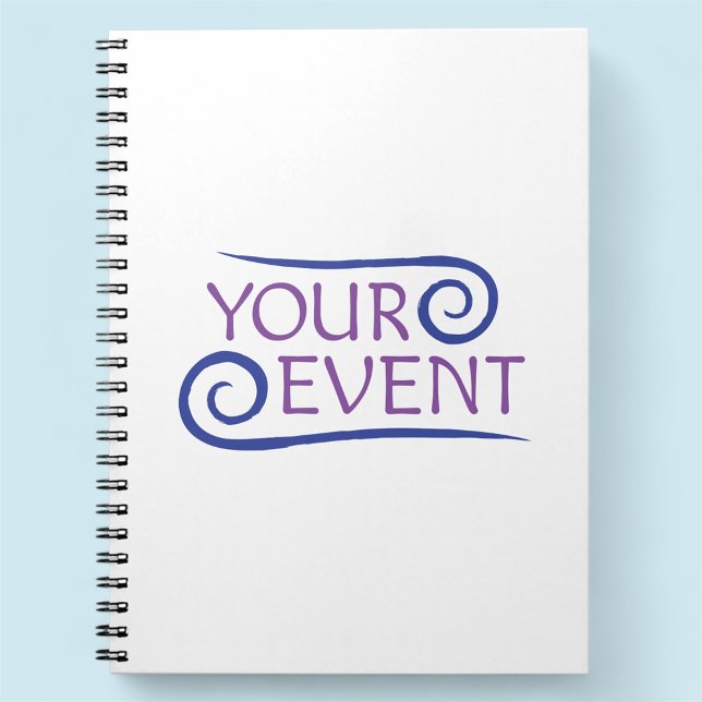 Custom Spiral Notebook with Company Event Logo (MISOOK White Spiral Notebook with Logo)