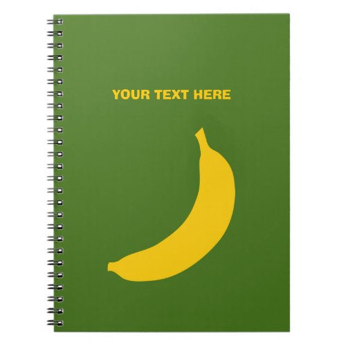 Custom spiral notebook with yellow banana cover