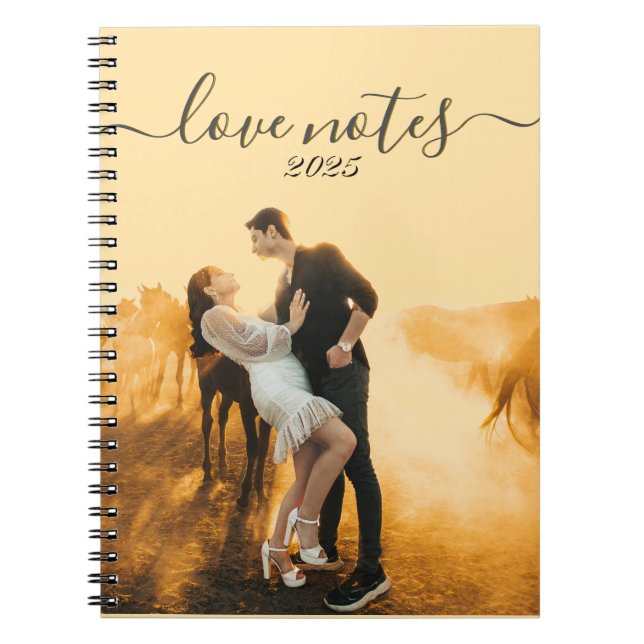 Custom Spiral Photo Notebook with Your Own Text (Front)