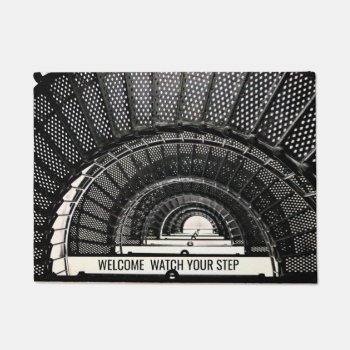 Custom Spiral Staircase Door Mat by SailingHideAway at Zazzle