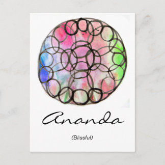 Custom Spiritual Name Postcard: Flower of Life Postcard