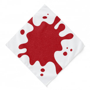 Custom Splash Bandana in Tomato Red & White