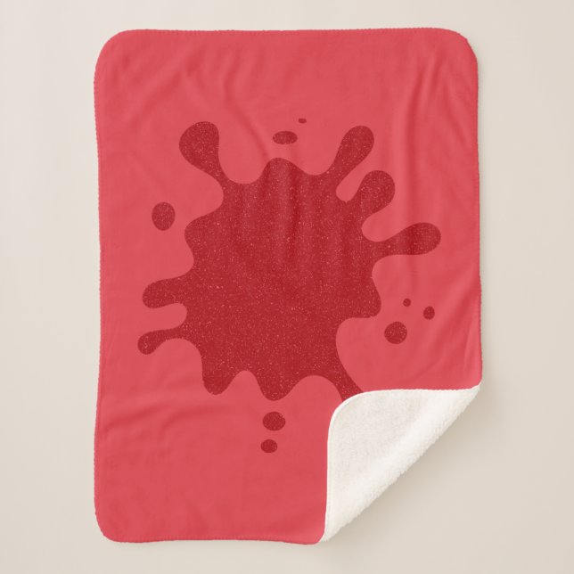 Custom Splash Blanket in Tomato Red (Front)