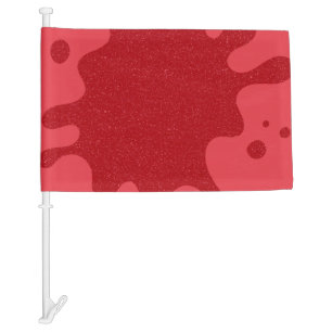 Custom Splash Tomato Red Car Flag