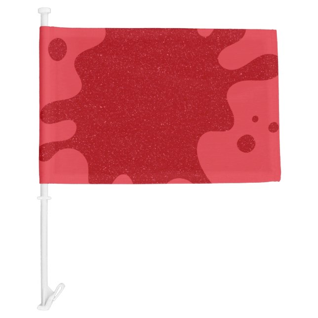 Custom Splash Tomato Red Car Flag (Front)