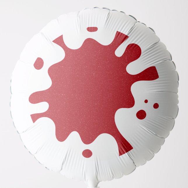 Custom Splatter Tomato Red Helium Balloon (Front)