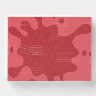Custom Splatter Tomato Red Wood Sign Art