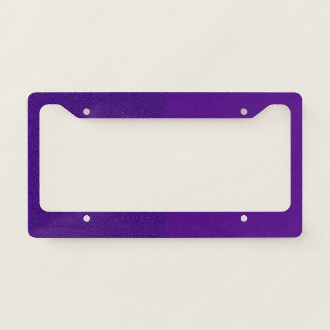 Custom Split Glitter & Matte Purple License Frame (Front)