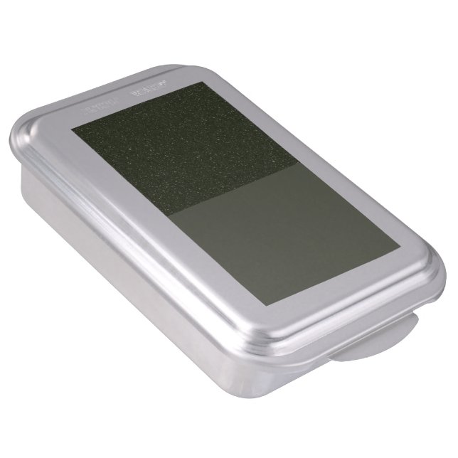 Custom Split Moss Green Cake Pan – Matte & Speckle (Side)
