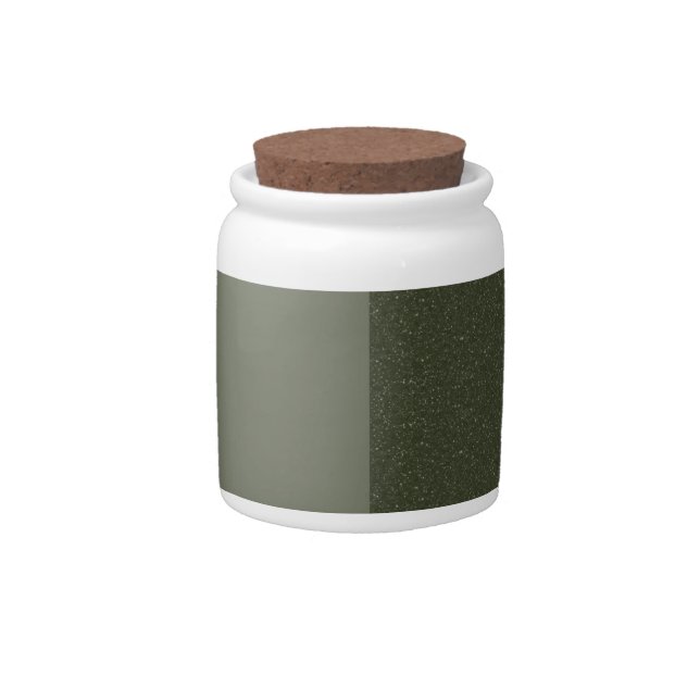 Custom Split Moss Green Candy Jar (Front)