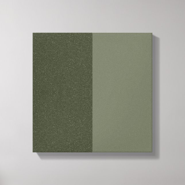 Custom Split Moss Green Canvas — Texture + Solid Print (Front)