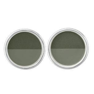 Custom Split Moss Green Cufflinks – Modern Texture