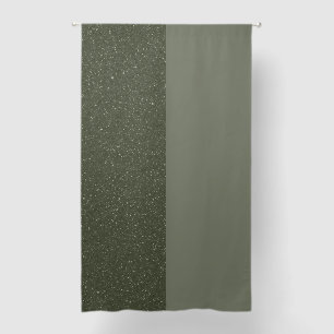 Custom Split Moss Green Curtain – Matte & Speckled