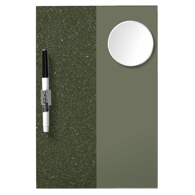Custom Split Moss Green Dry Erase Board (Front)