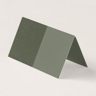 Custom Split Moss Green Folded Card