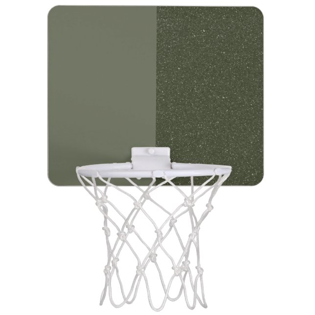 Custom Split Moss Green Noise Mini Basketball Hoop (Front)