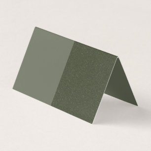 Custom Split Moss Green Tent Folded Card