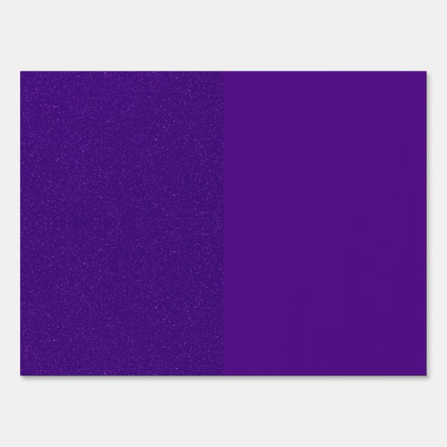 Custom Split Purple Glitter Yard Sign (Front)